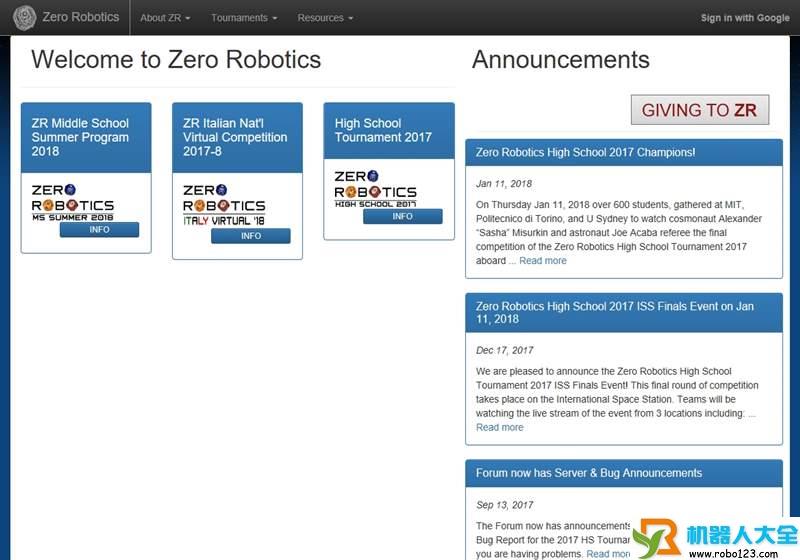 Zero Robotics,